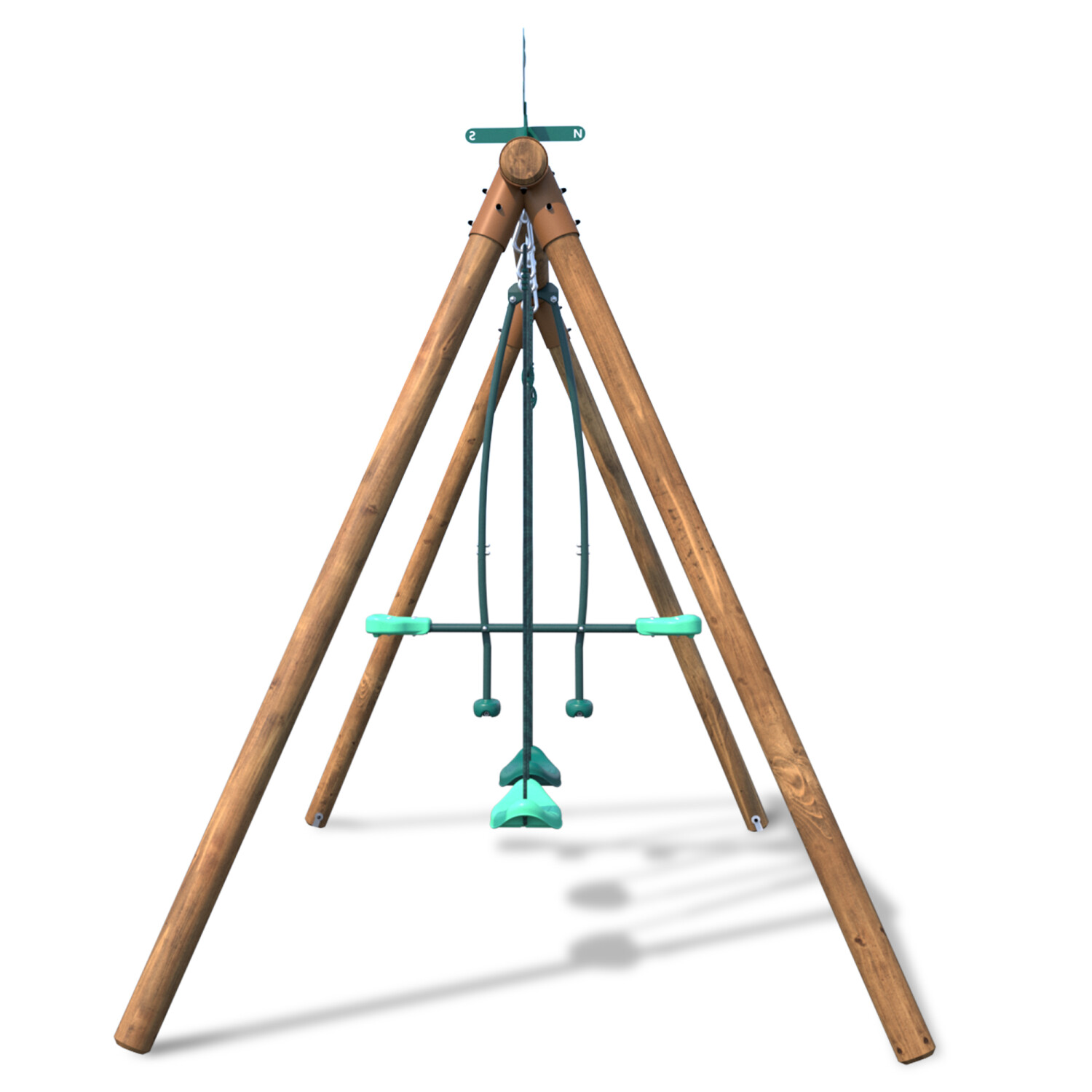 Schommel Pacco in hout - Soulet speeltuigen kopen - 0 - 1 - 2 - 3