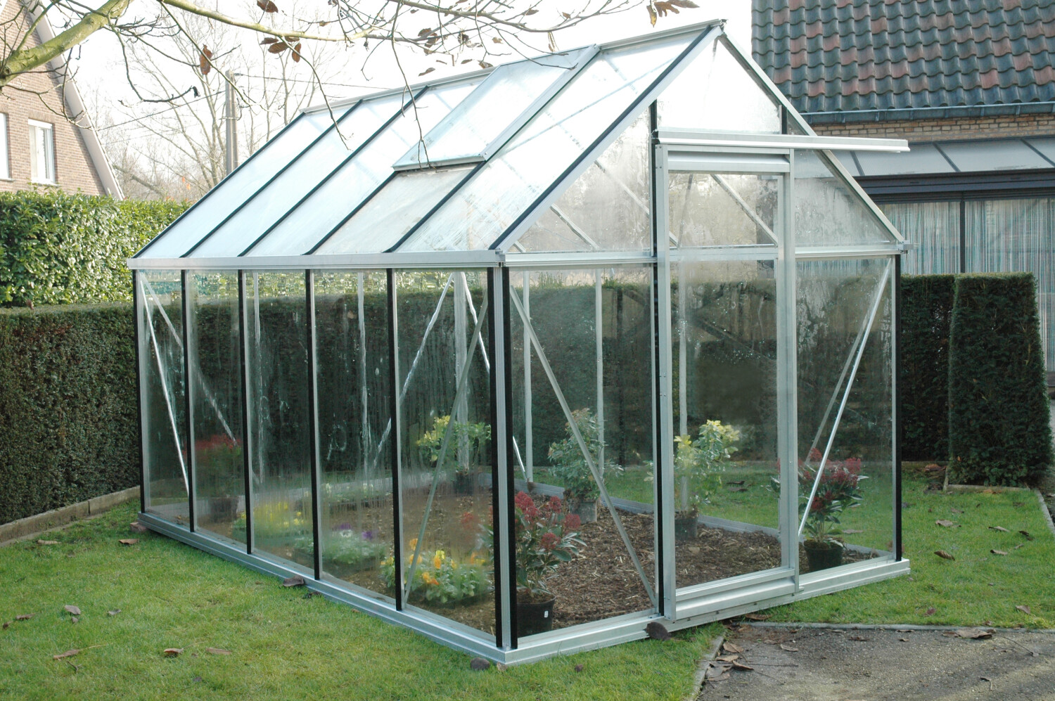 Janssens Alu Eos Junior tuinkas aluminium 9,1 m² - tuinserre kopen - 0