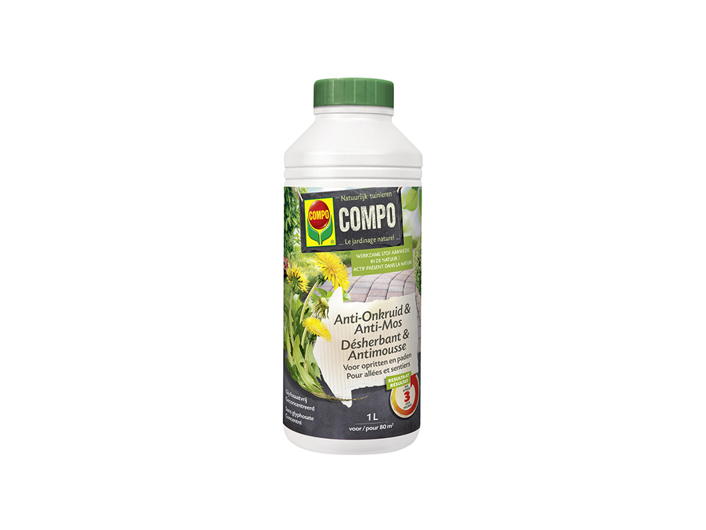 Compo Anti-Weed & Anti-Moss Unkrautvernichter Einfahrt und Weg - 1 Liter   75 m - Matelma