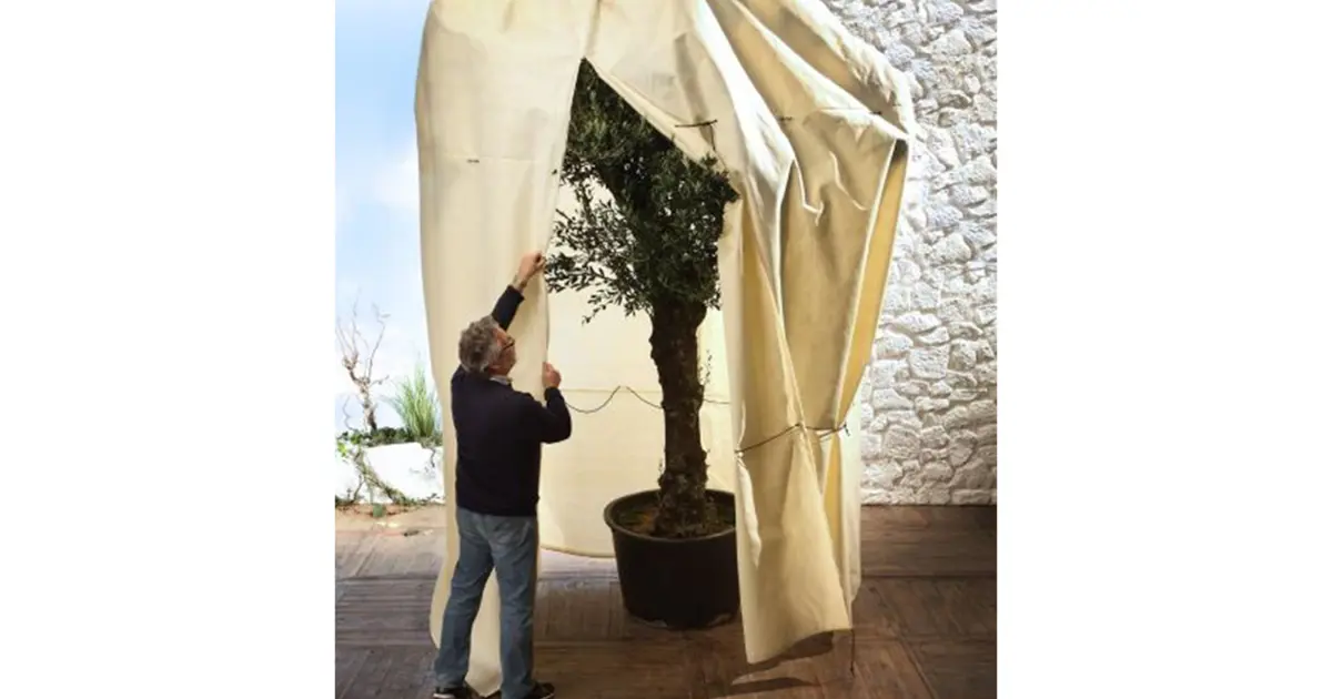 Housse Protection Hivernale Plantes 240x200 Cm - Grande Couverture Antigel Respirante Avec Cordon, Résistante UV Et Déchirure