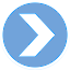 Blauer Kreis mit weiÃŸem Pfeil nach rechts