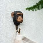 Crochet de suspension en bois - chimpanzé