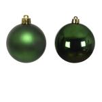Boules de Noël en verre Ø 8 cm - vert sapin
