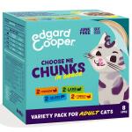 Edgard & Cooper Multipack petits morceaux en sauce pour chats adultes - 8x85 g
