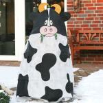 Housse de protection hivernale avec vache imprimée - 115 x 120 cm