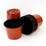 Petits pots marrons 11 cm (12 pièces)