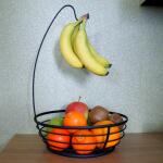 Corbeille de fruits avec crochet pour bananes