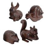 Figurines animales en fonte (4 pièces)