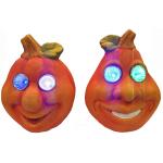 Potirons d'Halloween avec yeux lumineux (2 pièces)