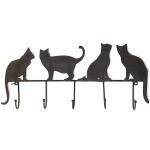 Porte-manteaux avec 4 chats et 5 crochets