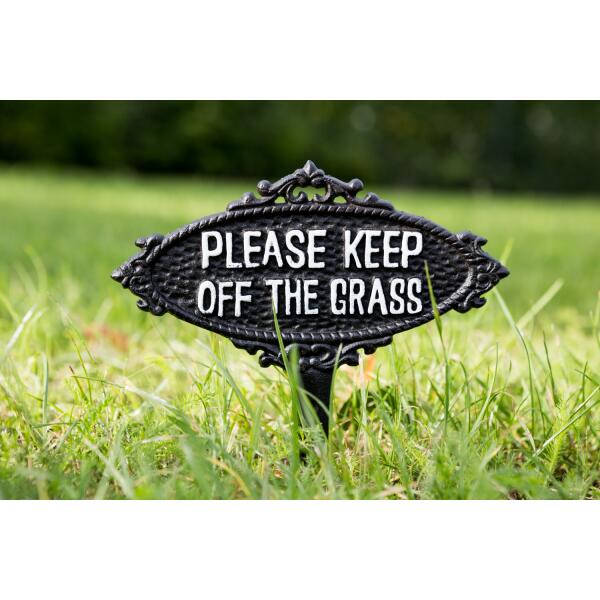 Keep off the grass - piquet de jardin en fer - Webshop - Matelma