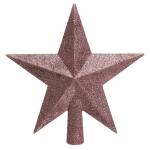 Flêche pour sapin en forme d'étoile 19x4,2x19 cm - rose