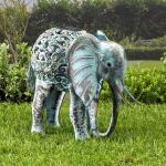 Elephant avec éclairage sur énergie solaire