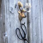Crochet de suspension en bois - cerf