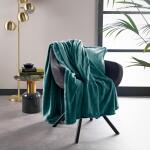 Plaid XL Billy Flannel fleece 150 x 200 cm - vert Sagebruch