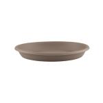 Soucoupe ronde taupe - 13 cm