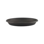 Soucoupe ronde anthracite - 18 cm