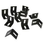 Crochets de suspension en L noir (10 pièces)