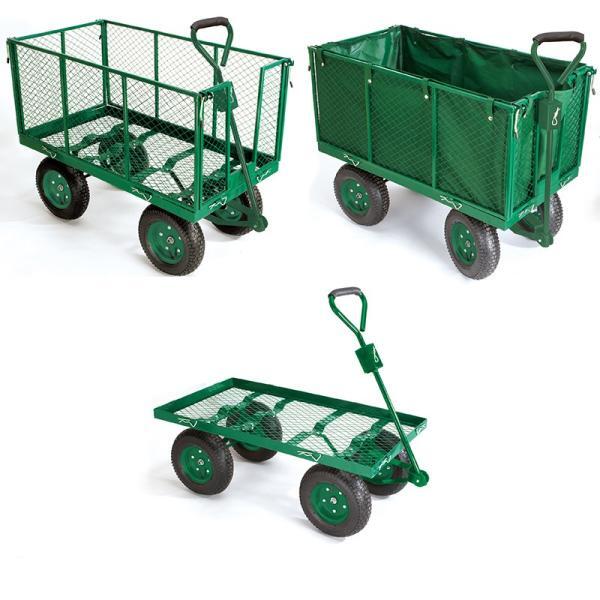 chariot de jardin multi-usage pouvant transporter jusqu'à 300kg
