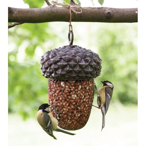 Mangeoire à Oiseaus en Bois avec corde de Fixation pour Branche, Tout pour  l'animal